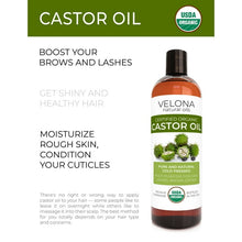 Cargar imagen en el visor de la galería, Aceite Castor Certificado Orgánico Puro No hexanos 16 oz