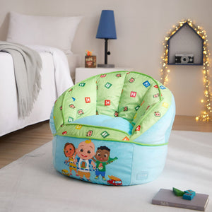 Puff Sillon Azul Moonbug Cocomelon JJ, Cody y Niña