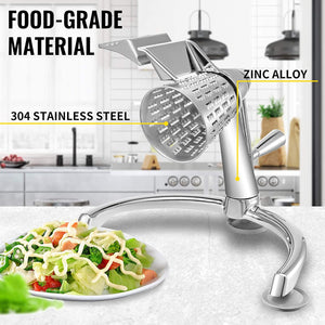 Rallador De Queso Rotativo Aleación De Zinc 5 Conos De Corte