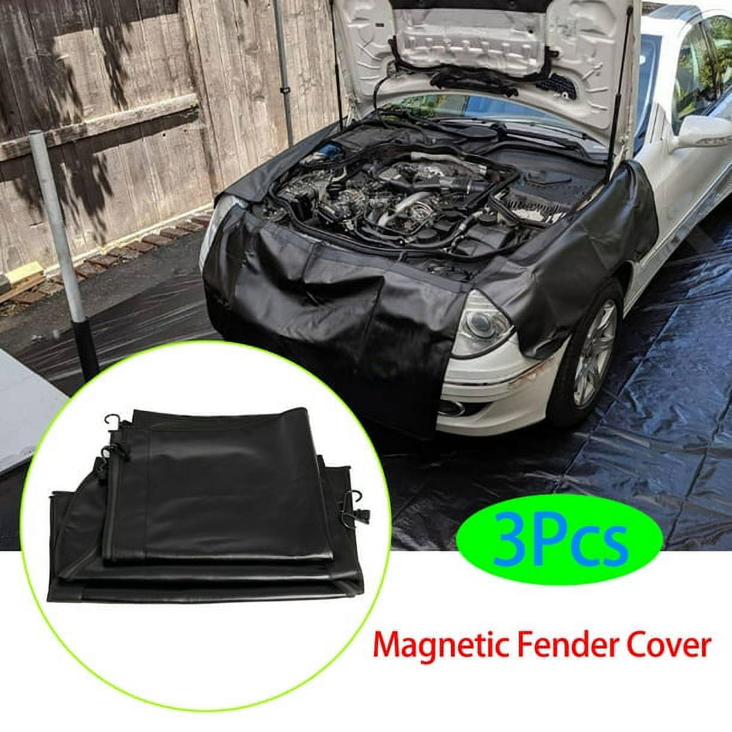 Cubierta L+R+F Magnética De Cuero Taller Automotriz Negro