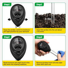 Cargar imagen en el visor de la galería, Medidor De Suelo Comprobador De PH y Luz De Humedad 2Pzs
