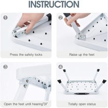 Cargar imagen en el visor de la galería, Kingrack Banco Taburete Plegable 1 Peldaño Hasta 150Kg Blanc