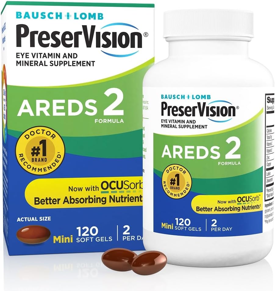 120gels Vitaminas Minerales Preservision Areds-2 Para Ojos Sabor Sin Sabor