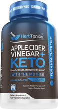 Cargar imagen en el visor de la galería, Herbtonics Vinagre De Manzana Keto BHB 120 Cápsulas