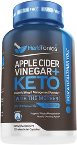 Herbtonics Vinagre De Manzana Keto BHB 120 Cápsulas