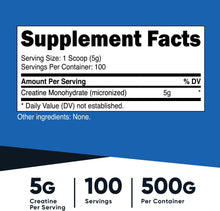 Cargar imagen en el visor de la galería, Nutricost Creatine Monohydrate Micronized Creatine 500g