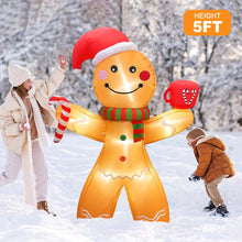 Cargar imagen en el visor de la galería, Inflable Navideño Altura De 1.52Mts Con Luces LED Decoración