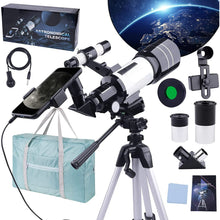 Cargar imagen en el visor de la galería, Telescopio Astronómico 70mm Para Adultos Niños Con Trípode