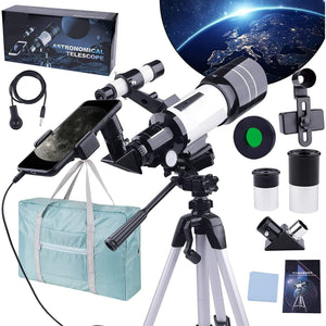 Telescopio Astronómico 70mm Para Adultos Niños Con Trípode