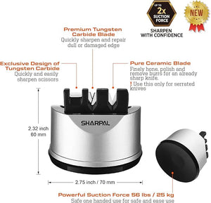 SHARPAL 191H Afilador Manual De Cuchillos Cocina Tijeras