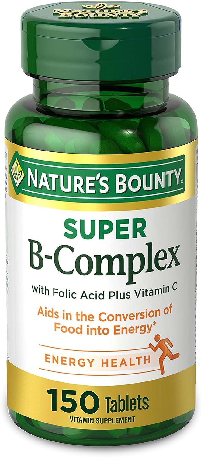 Nature's Bounty Complejo B con Vitamina C y Ácido Folico 150 tabletas