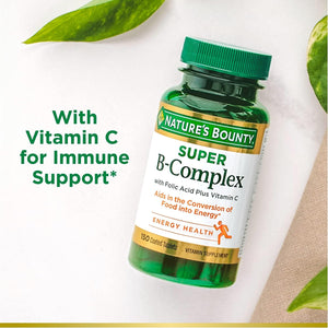 Nature's Bounty Complejo B con Vitamina C y Ácido Folico 150 tabletas