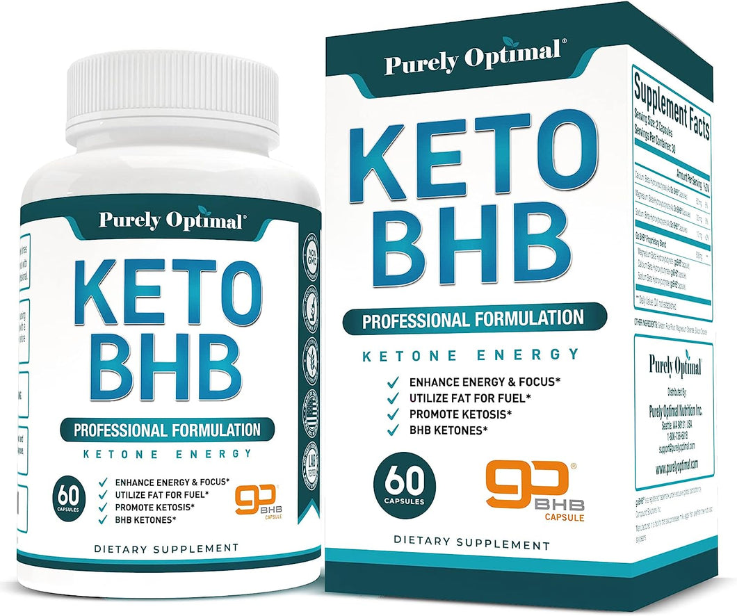 Purely Optimal Keto BHB Frasco  &0 Capsulas