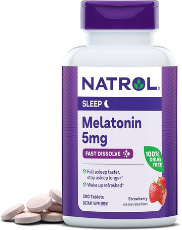 Melatonina 5 Mg 90 Tabs | Descanso Profundo | Extra Fuerza Sabor Fresa