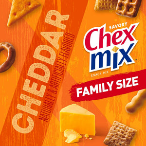 Chex Mix Snacks Sabrosos Cheddar Tamaño Familiar 2 Pack