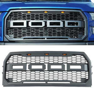 Rejilla Ikon Motorsports Para Ford F150 Raptor 15-17 Negro