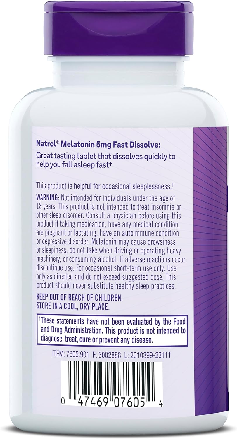 Melatonina 5 Mg 90 Tabs | Descanso Profundo | Extra Fuerza Sabor Fresa
