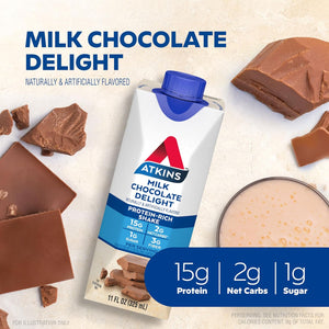 Atkins Milk Chocolate Malteda Lista Para Beber Proteina