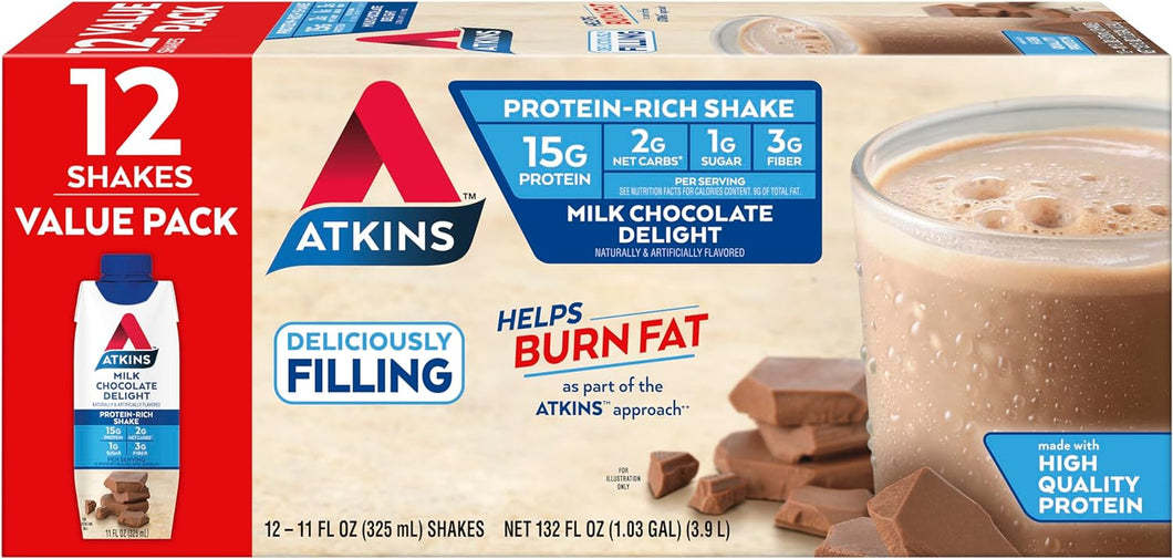 Atkins Milk Chocolate Malteda Lista Para Beber Proteina