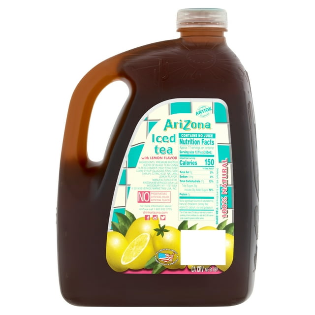 Té Helado Arizona Sun Brewed Style Sabor A Limón 3.78L 2 Pack