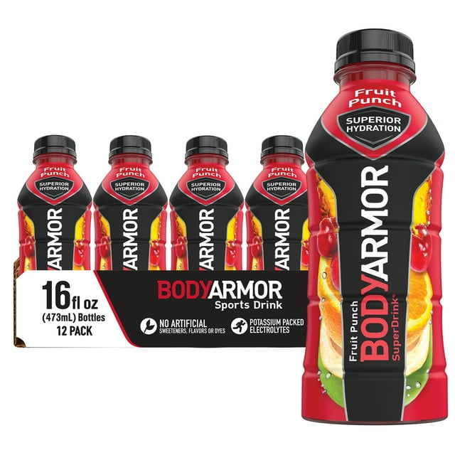 Bebida Deportiva Ponche De Frutas BODYARMOR 12 Pack