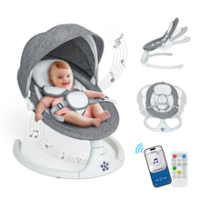 Cargar imagen en el visor de la galería, Mecedora Balancín Eléctrico Con Bluetooth 5 Vel 3 Posiciones