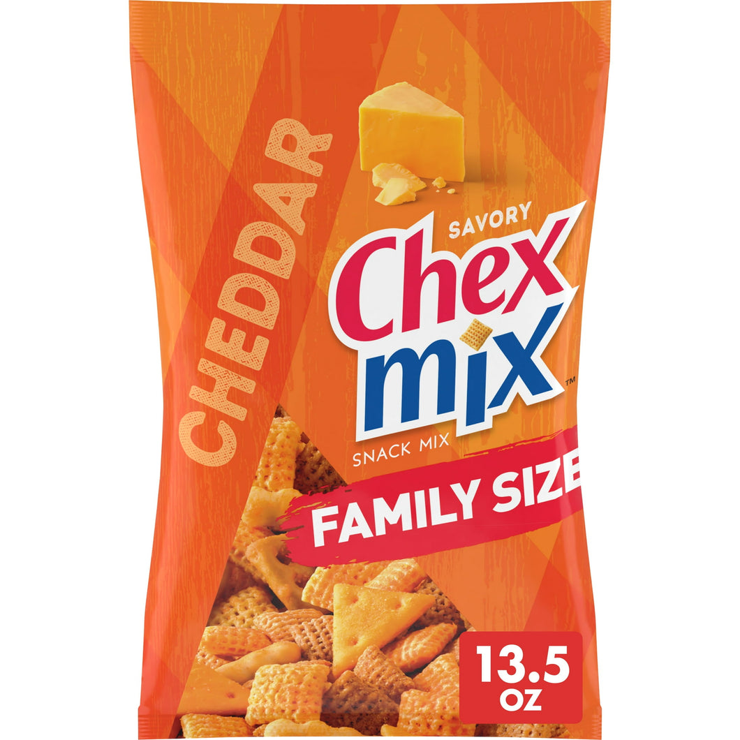 Chex Mix Snacks Sabrosos Cheddar Tamaño Familiar 2 Pack