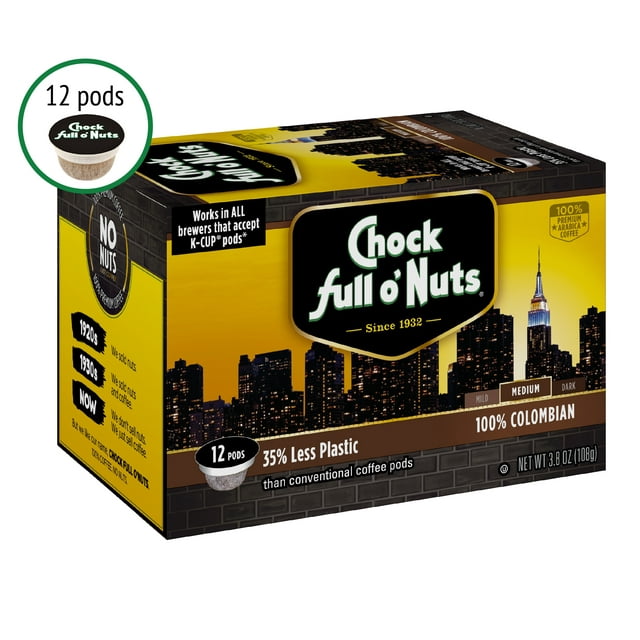 Chock Full o'Nuts Cápsulas De Café Tostado Medio 12 Unidades