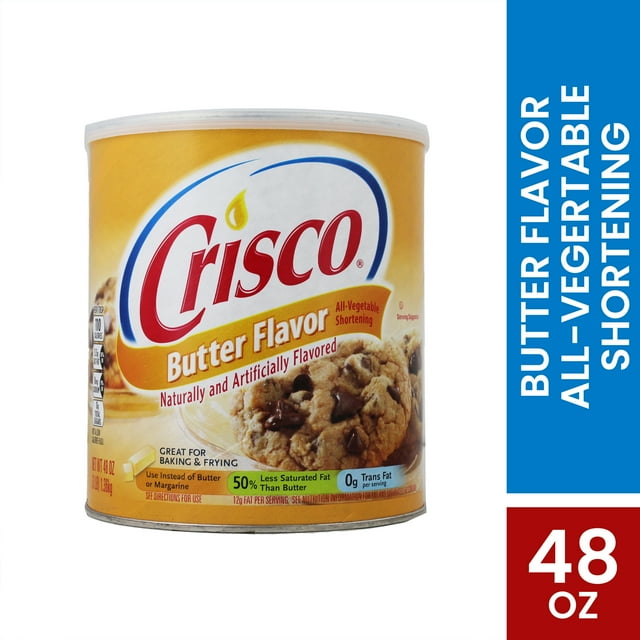 Crisco Manteca Vegetal Butter Mantequilla Flavor 1.36kg pack de 2