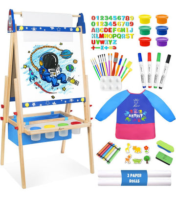 Caballete Kit Arte Para Niños Montessori Ajustable 98 Pzs