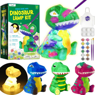 Kit De Arte Manualidades Pintura Para Niños Lámpara Dino