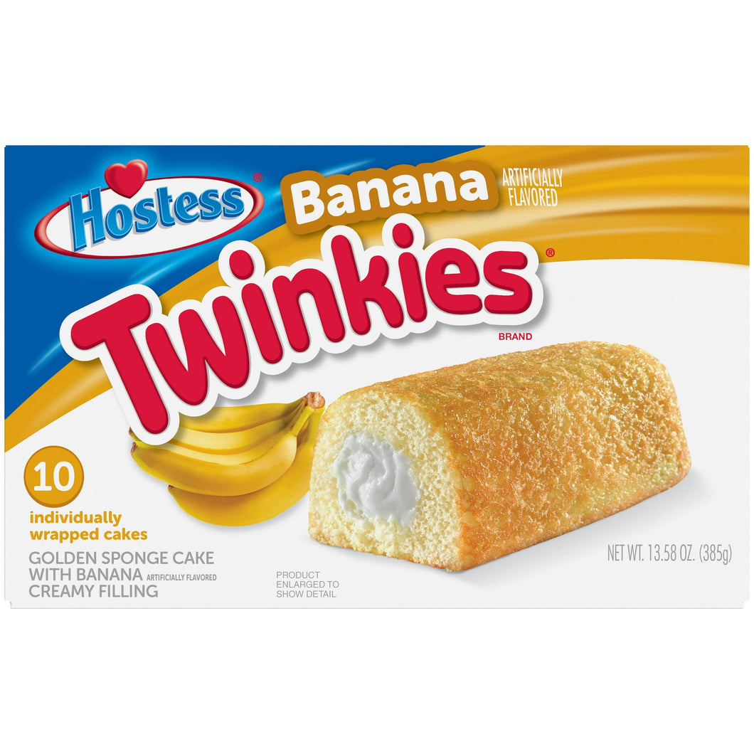 Hostess Twnkies Relleno Cremoso Sabor Plátano Pack De 10 2Pk