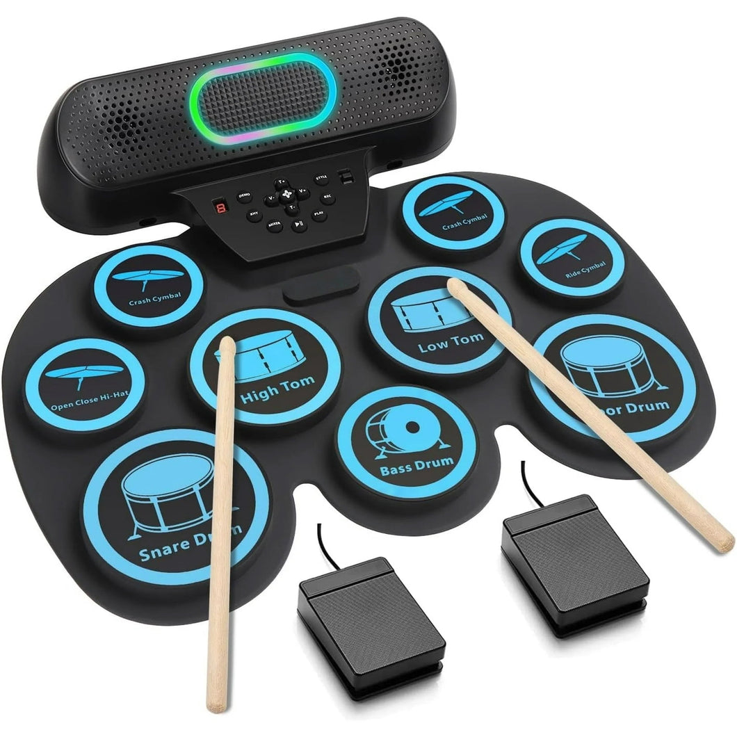 Batería Musical Eléctrica Para Niños 9 Pads Con Altavoz