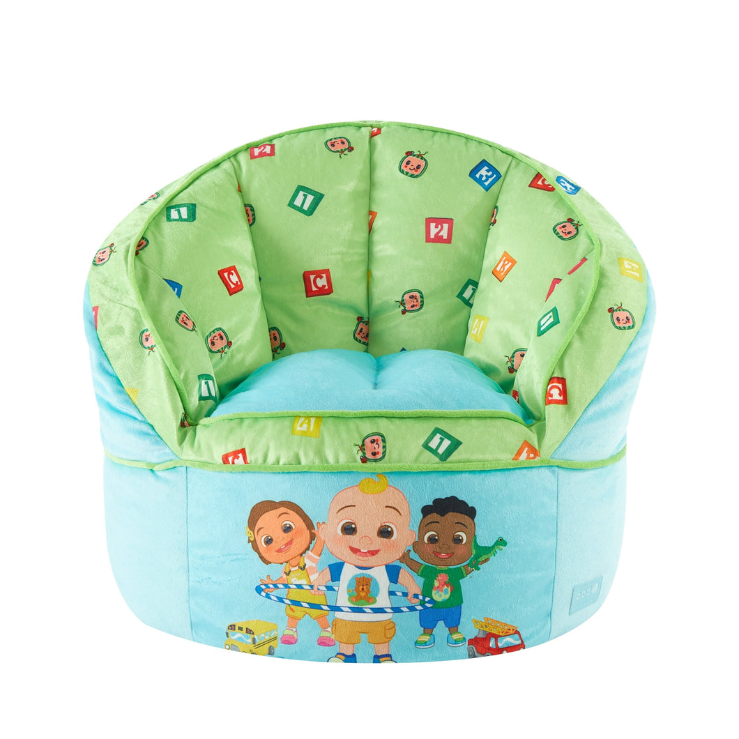 Puff Sillon Azul Moonbug Cocomelon JJ, Cody y Niña