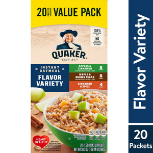 Quaker Avena Instantánea Variado Pack De 20 Envío Gratis