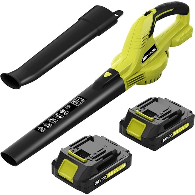 Soplador De Hojas 320CFM 150MPH 20V Inalámbrico 2 Baterías