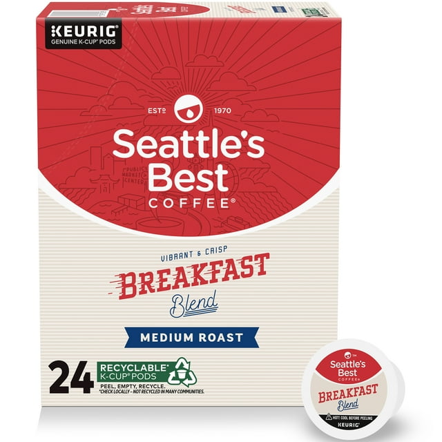 Seattle's Best Cápsulas De Café Tostado Medio 24 Capsulas