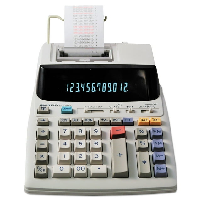 Calculadora De Impresión Sharp EL-1801V Blanca