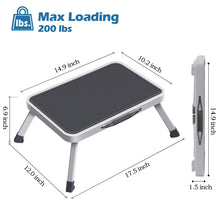 Cargar imagen en el visor de la galería, Kingrack Banco Taburete Plegable Un Peldaño Hasta 150Kg Gris