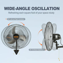 Cargar imagen en el visor de la galería, Ventilador Industrial Montaje En Pared Oscilante Metal 17.5&quot;