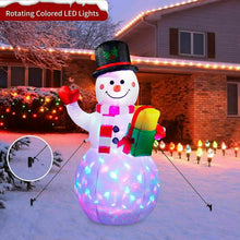 Cargar imagen en el visor de la galería, Inflable Muñeco De Nieve De 1.52Mts Decoración Luces LED