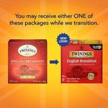 Cargar imagen en el visor de la galería, Twinings English Breakfast  Black Tea 50 bolsitas 2 Pack