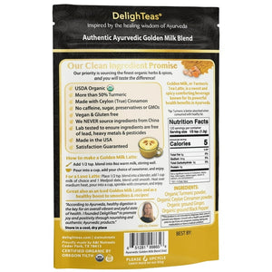 DelightTeas Polvo Orgánica Cúrcuma Jengibre y Canela 140gr