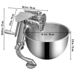 Rallador De Queso Rotativo Aleación De Zinc 5 Conos De Corte