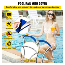 Cargar imagen en el visor de la galería, 2 Pasamanos Barandilla Para Piscina 30&quot;x30&quot; Acero Inoxidable