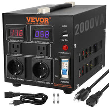 Cargar imagen en el visor de la galería, Conversor De Corriente De 110V A 220V 2000W Puerto USB 5V