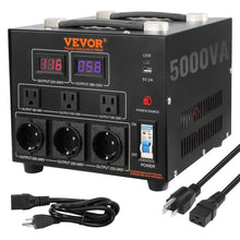 Cargar imagen en el visor de la galería, Conversor De Corriente De 110V A 220V 5000W Puerto USB 5V