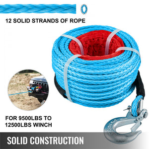 Cuerda De Cabrestante Sintética 3/8" x 30m Gancho G70 Azul
