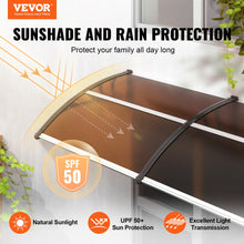 Cargar imagen en el visor de la galería, Toldo Para Puerta Ventana 101x101 Cm Policarbonato UPF 50+