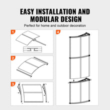 Cargar imagen en el visor de la galería, Toldo Para Puerta Ventana 101x101 Cm Policarbonato UPF 50+